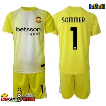 Camisa de Futebol Inter Milan Yann Sommer #1 Goleiro Equipamento Secundário Infantil 2025-26 Manga Curta (+ Calças curtas)